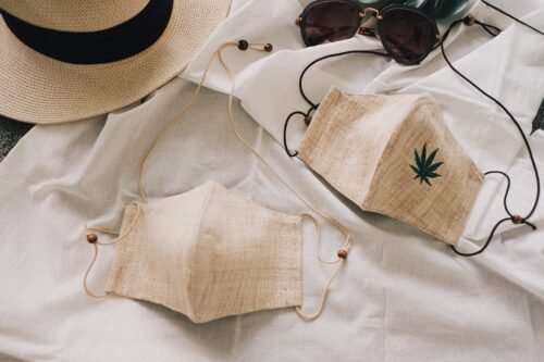 Embroidered Hemp Face Mask (no embroidery)